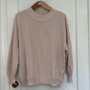 We The Free Dusty Blush Mock Neck Sweater